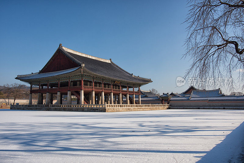 yeonghoelu in Winter Morning，庆会楼景福宫